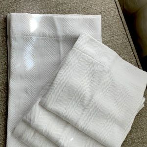 Bright White Cotton Curtains (2 Panels) 34x91